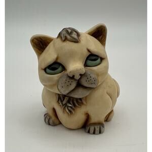 Harmony Kingdom 2001 Pot Bellys Mouser Trinket Box Pudgy Cat Figurine 2”